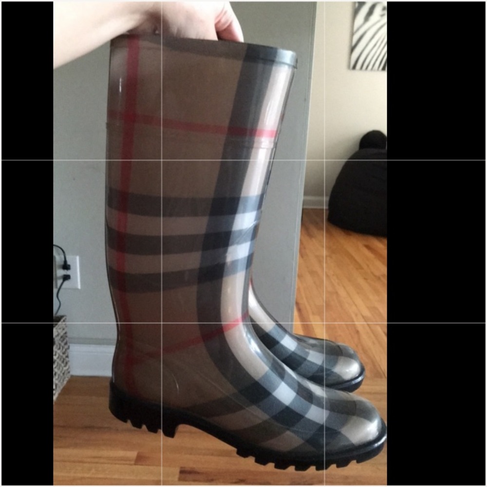 Burberry Haymarket Check Rubber Rain Boots JUST SOLD!!!!